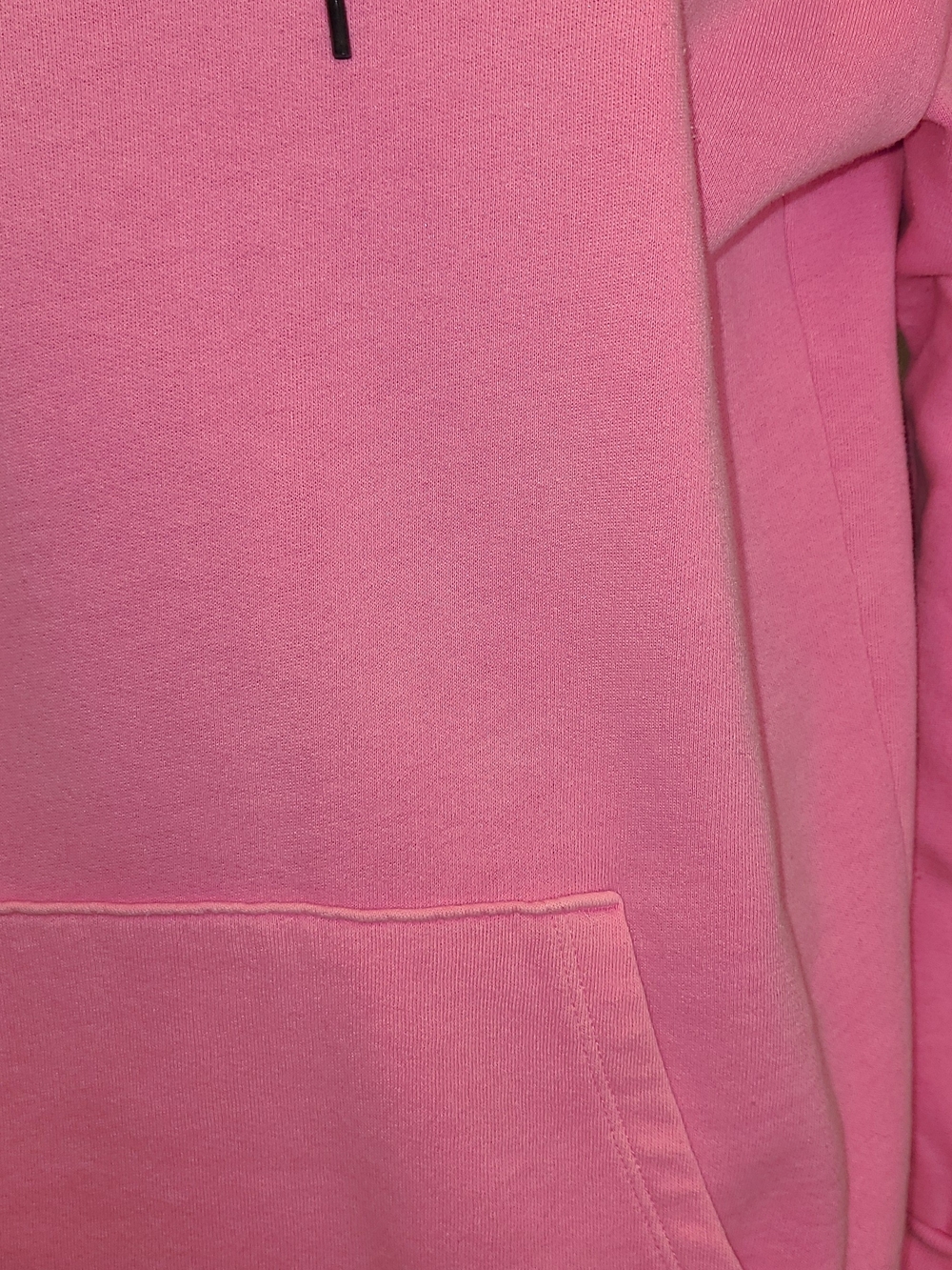 PINK Victoria's Secret Bubblegum Pink Pullover Hoodie with Black Drawstrings - Picture 3 of 5